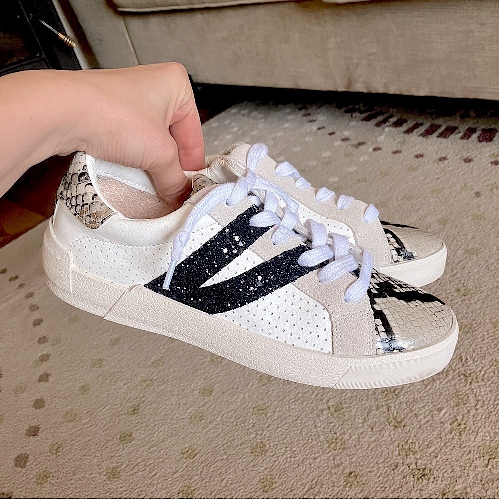 Vintage Havana NWOT’s Women’s Alexander Suede Snakeskin Lace-Up Sneaker Size 8.5